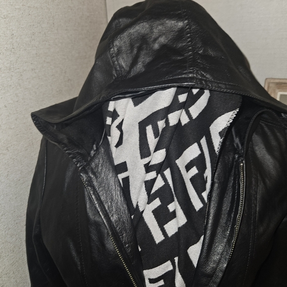 Croft & barrow soft leather y2k trench belted zipper jacket - Picture 2 of 4